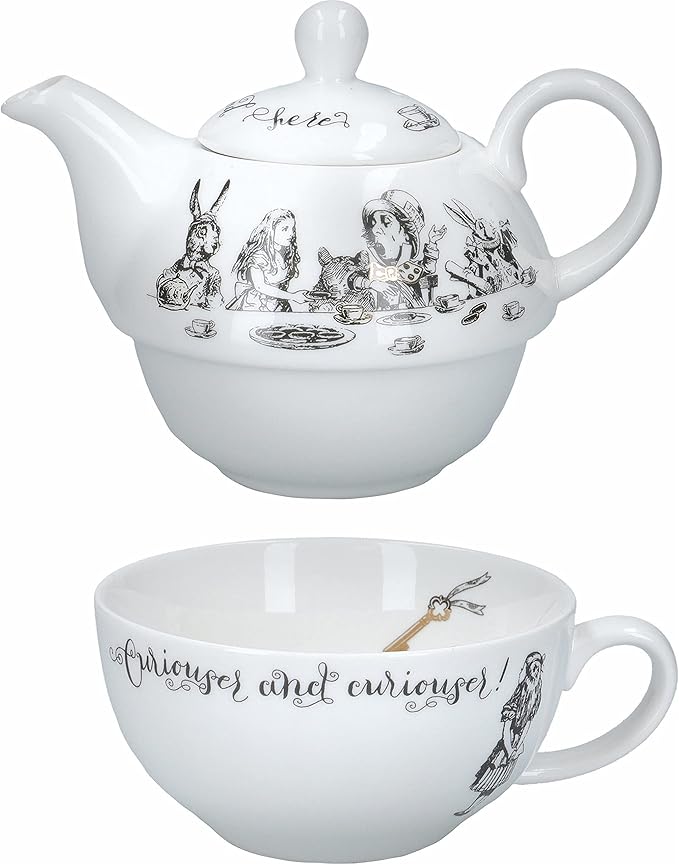 V&A Alice in Wonderland Tea for One Teapot and Cup